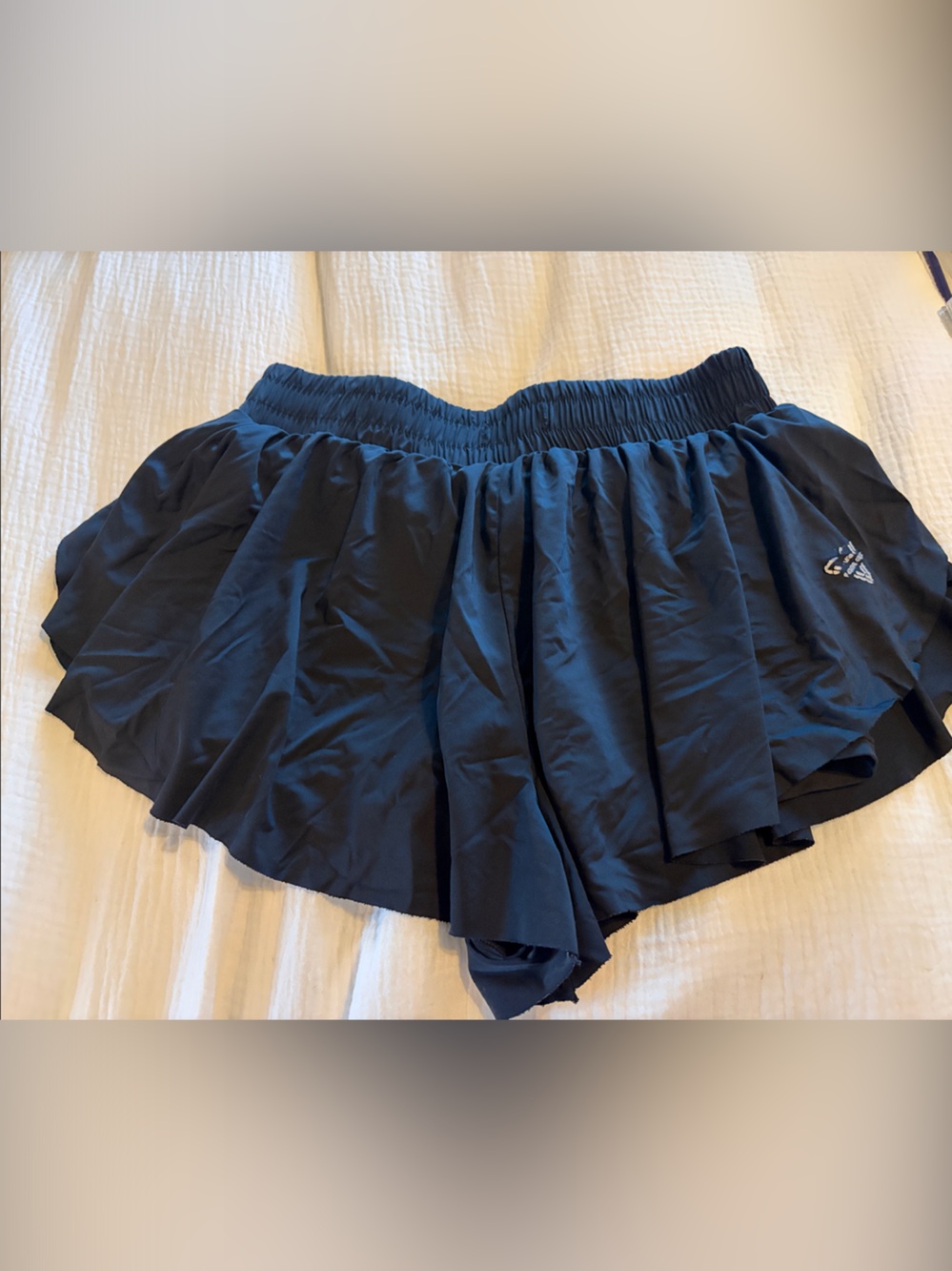 Black Flowy Athletic Shorts